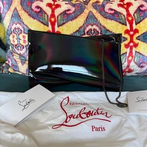 CHRISTIAN LOUBOUTIN - Loubitwist Small Patent Clutch Bag